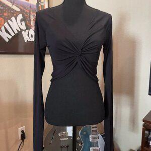 Fabletic's Women's Sleek Knit Twist Front Top